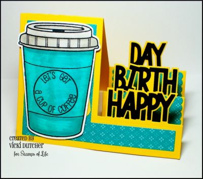 Coffee Happy Birthday
I used Sizzix Happy Birthday Step-Ups, along with Coffee4two and Coffee Cup Die
Keywords: Coffee4two Step-Ups