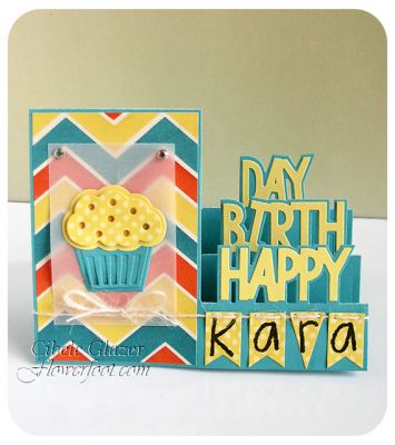 Happy Birthday Kara
Birthday card using Happy Birthday Step-up Die and crayonletters2stamp stamp set
Keywords: birthday sizzix step-up cupcake vellum