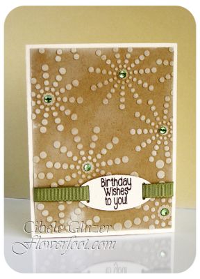 Birthday Wishes
This card uses the Flower Burst Embossing Folder and the ribbon slide die from the Lady Bug Framelit set.
Keywords: birthday embossing ink