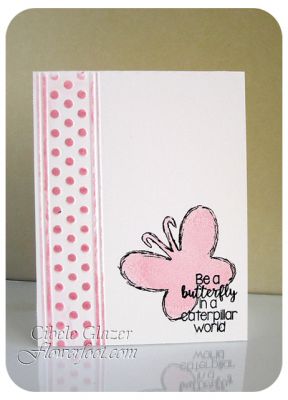 Butterfly Sketch
After I stamped the butterfly, I went around the edges with a copic pen to make it look as if it was hand drawn/sketched. The border was created by running the cardstock through with the embossing folder and the then running ink along the raised dots.
Keywords: embossing butterfly butterflies friendship