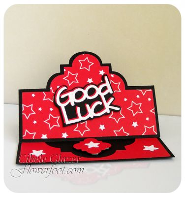 Good Luck
This card uses the Playful Stand Up die and the word dies from the Piggy Bank Die set. The words were covered in white glitter.
Keywords: congratulations luck friendship sizzix