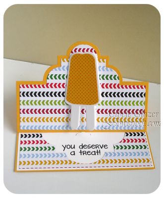 Treat Yourself Stand Up
I used the Popsicle die to make a little card as a focal point for this stand-up card.
Keywords: birthday friendship popsicle summer