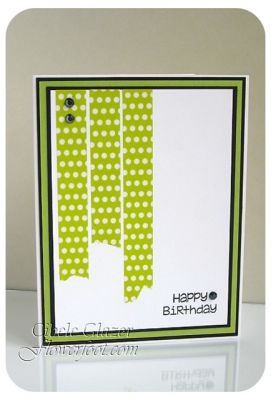 Washi Birthday
Clean and simple masculine birthday card using Kiwi Dot washi tape
Keywords: birthday masculine washi 