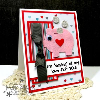 Felt Piggy Bank Card
