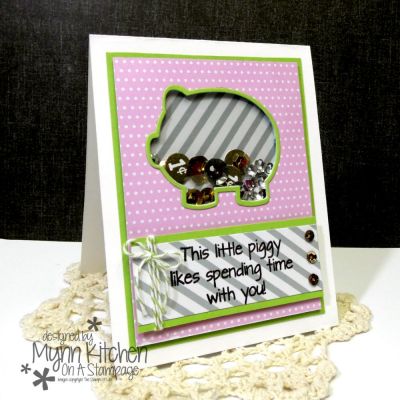 Piggy Bank Shaker Card
