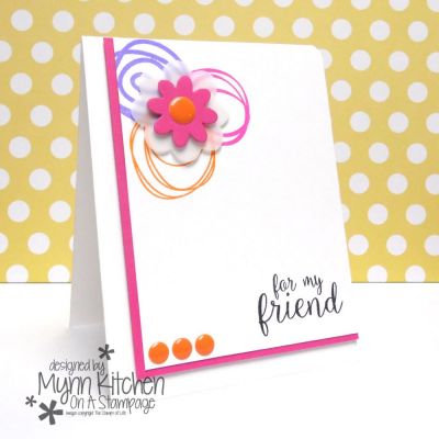 CAS Scribble Flower Card
Keywords: happycalligraphy2stamp Sizzix