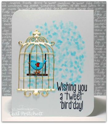 Tweet "Bird"day
Keywords: birdcage2stamp birdcage die