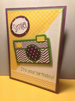 colorful camera card
Card for a photographer 
Keywords: Camera, photographer, birthday 