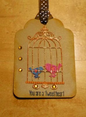 Your are a' Tweet'heart tag
I created a tag using the new birdcage2stamp die for the cage and birds both and stamped the greeting.  I hope you enjoy.  Thank you!
Keywords: tag tweetheart birdcage birdcate2stamp bakeler