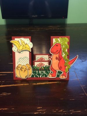 Dinos2stamp
Birthday card for an old Dino in my life :) 
Keywords: Step-ups