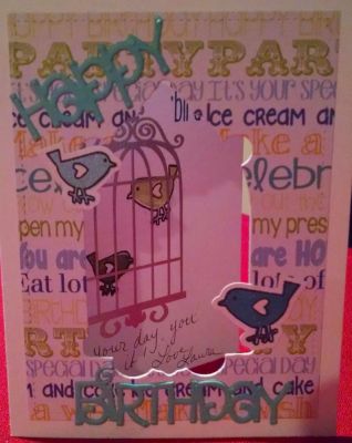 Happy Birthday w/Bird Cage
