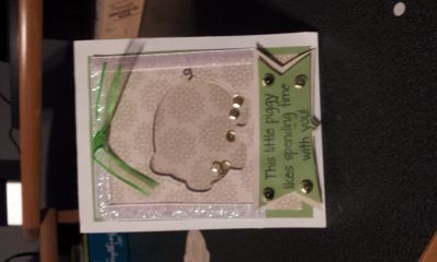 This Little Piggy
shaker card
