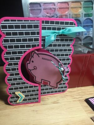 piggy flip card
