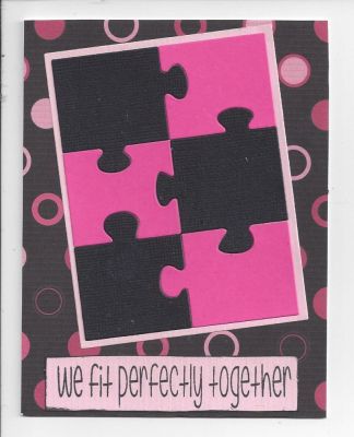 We Fit Perfectly Outside
Valentine's Day card made with Medium Puzzle cutting dies
Keywords: Valentine's Day, Puzzle