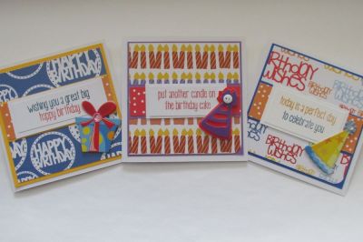 3 Birthday Card Set
Keywords: Birthday, Stamps of Life, July Kit Club 2016