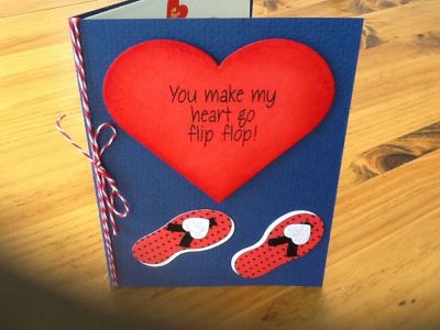flip flop valentine
when you need a 30 second Valentine card in 5 minutes :)
