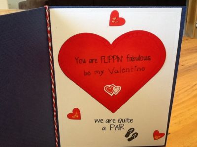 flip flop Valentine inside

