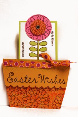 Potted Easter Mum...pull up for scripture
I love pink and orange and a little brown for fun. This pulls up to a scripture and works as a bookmark. 
Keywords: Easter4Him mums2love moremums2love