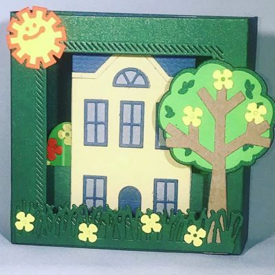 Welcome to the Neighborhood
New home card
Keywords: new home shadow box tree step up die set