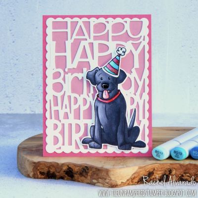 Happy Birthday
Friends4Cookie, Sizzix Card Front Happy Birthday Set, Scalloped Rectangle Dies

