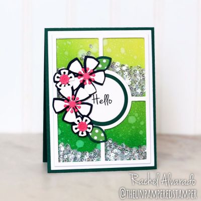 Grid Circle - Hello
Grid Circle Die, Newport Flower Die Set, TSOL Inks for Background (Kiwi, Green Apple, Spearmint)
