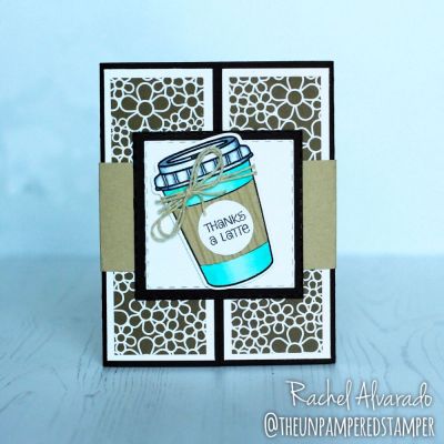 Thanks A Latte
Sizzix Coffee Stamps & Dies, Sizzix Half A2 Card Die Set, Stitched Square Dies 
Keywords: SquareDies