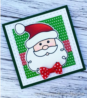 Santa "Pop-Up" Card (Outside)
Santa2stamp, Santa Dies, Stitched Square Dies, Square Dies, Stitched ONLY Square Dies, "Ho Ho Ho Collection" patterned paper
