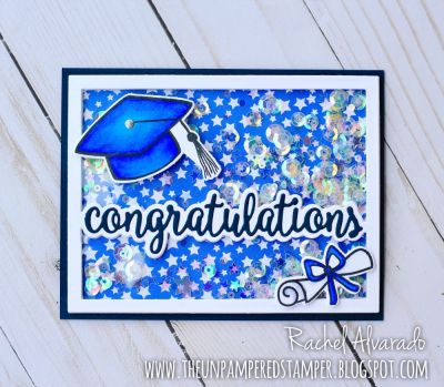 Congratulations (shaker card)
Sizzix Horizontal Card Front Drop-in, Graduation2celebrate, Graduation Dies, "Laugh" Collection Patterned Paper
Keywords: graduation2celebrate