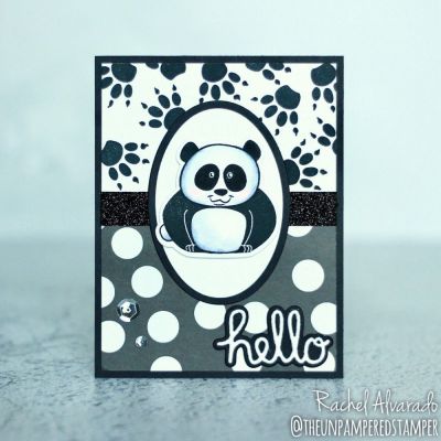 Hello
Panda Pudgie Stamps & Dies, Treats4cookie (paw print), TSOL Patterned Paper Pad
