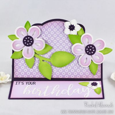 It's Your Birthday
Birthday Statement Die Set, Sizzix Bubbly Stand-ups Card Die Set, Sizzix Triplits Flowers #3, TSOL Patterned Paper
