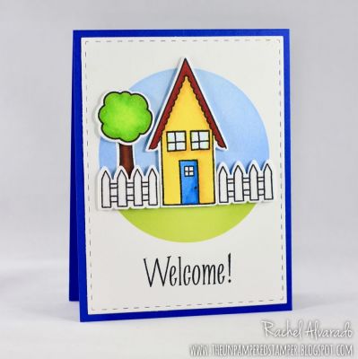 Welcome!
Houses4us, House Dies, TSOL Sky & Kiwi Inks for background, TSOL Stitched Rectangle Dies
