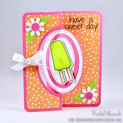 Have a Sweet Day!
Sizzix Dotted Oval Dies, Sizzix Oval Flip-its Cards Die Set, Pops2eat, Popsicle Dies, Mini Flower Dies, Quarter Flowers with Leaves Die Set
