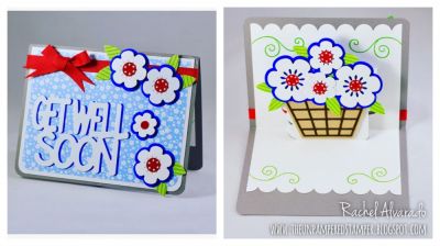 Get Well Soon
Sizzix Get Well 3-D Drop-in, Sizzix Triplits Flowers #2, Quarter Flowers with Leaves Die Set, Sizzix Flower Basket Thinlits Die Set, TSOL Paper
