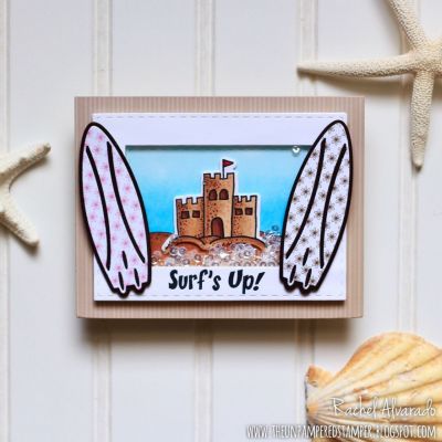 Surf's Up
Summer4fun Stamps & Dies, Stitched Rectangle Dies, Darling Collection Patterned Paper, Forever Collection Patterned Paper
