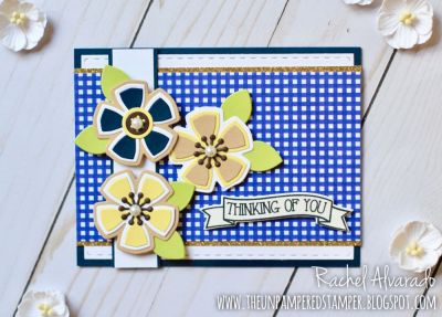 * Thinking of You
Happy4bannersTWO, Happy4banner Die, Newport Flower Dies, "Me & You" Collection Patterned Paper, Stitched Rectangle Dies
