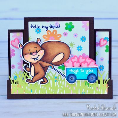 * Hugs to you
Squirrel2stamp, squirrel dies, Sizzix Kind Sentiments Step-ups Card Die Set, TSOL Paper
