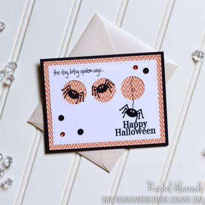 Spider/Halloween Card
Web Die, Web4us, Sizzix Friendly Phrases Stamps & Dies, Happiness Collection Patterned Paper
