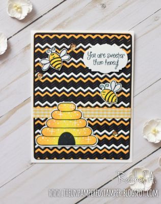 You Are Sweeter Than Honey!
Mini Chevron Background Die, Hive4bees
