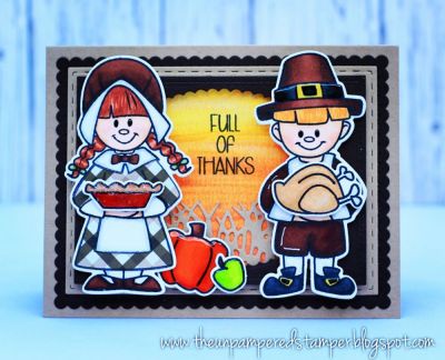Full of Thanks
PilgrimGIRL2stamp, Pilgrimboy2stamp, Pilgrim Boy & Girl Dies, Stitched Rectangle Dies
