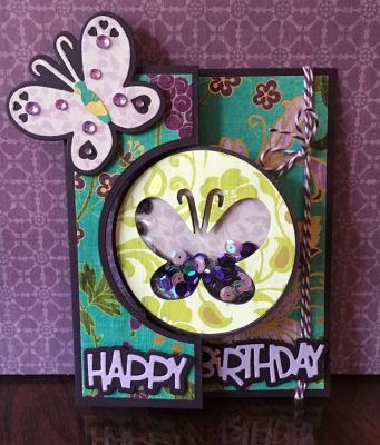 Butterfly Birthday Shaker Card
Sizzix Large Circle #4 Flip Its
Triplits Butterfly
Circle Dies
Happy Birthday Word Dies

