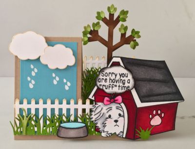 Sorry you are having a "ruff" time...
Sizzix Basic Step-ups Die Set, House4cookie, Birthday4cookie, Grass Die, Sizzix Flowers & Fence Stamps & Dies Set, Sizzix Triplits Hello Sunshine, Birds & Tree Stamps & Dies, Alpha4planners
Keywords: SizzixFlowersFence
