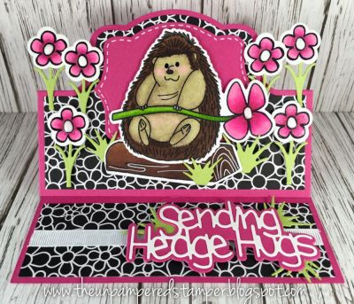Sending Hedge Hugs
Hedgehog2stamp TWO, Hedgehog TWO Dies, Hedgehog Dies, Hippo2stamp & Hippo Dies (flower), Sizzix Royal Stand-ups Card Die Set, Thanks Patterned Paper 
