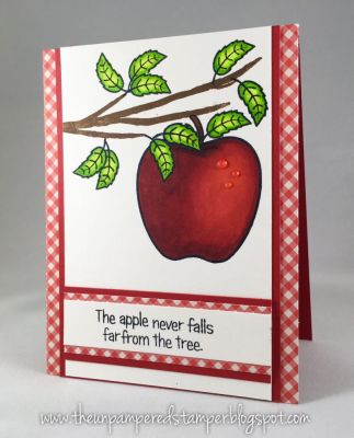 Hanging Apple
Apple2stamp, Apple Dies, Sizzix Owls Stamps & Dies (branch)
