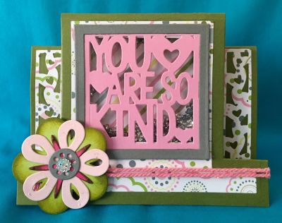 You Are So Kind (Shaker Card)
Sizzix Kind Sentiments Step Ups
Triplits Flowers #3
Together Collection Patterned Paper (Feb Card Kit)

Keywords: TriplitFlower3