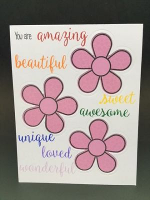 Flower rainbow card
