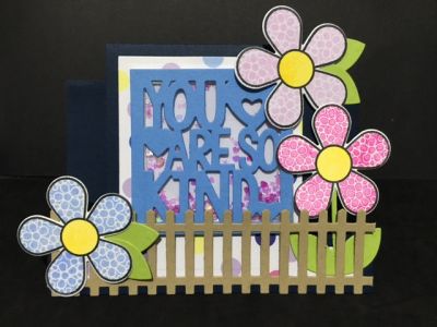 Flower garden shaker card
