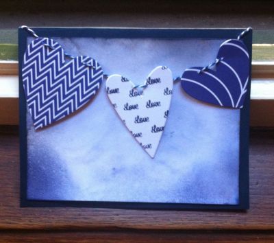 Love card 1
I love the "love" stamp! It makes for such a lovely patterned paper and gives a lovely accent!
