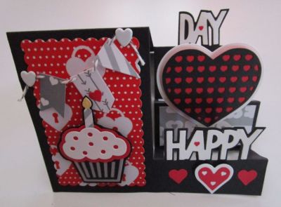 2016 Valentine 22
Challenge to self: Make at least one valentine card with every TSOL card die set that I own.
Keywords: Happy Birthday Step-ups Valentine