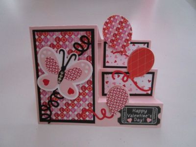 2016 Valentine 24
Challenge to self: Make at least one valentine card with every TSOL card die set that I own.
Keywords: Balloons Step-ups Valentine