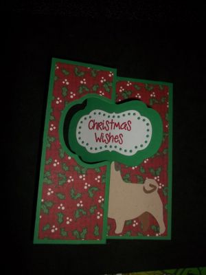 Christmas Wishes
This card was created using the Lively Flip-It and the Talk Bubble die, as well as the Ornaments4Christmas stamp set.  The pug and her bone was cut on my Cricut.  

